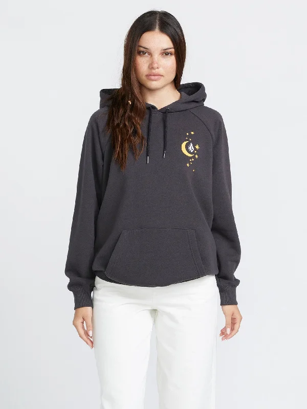 Bright Colors Truly Stoked Boyfriend Hoodie - Vintage Black