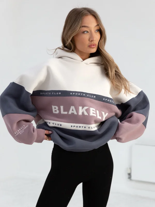 Sports Style Alpine Oversized Hoodie - Dusty Pink