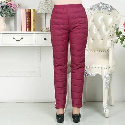 Advanced Customization Women's double-sided straight slim slimming warm pants