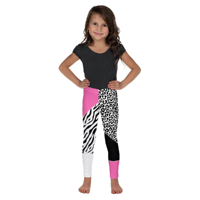 Street Style Suit Leopard Color Block Kid's Leggings