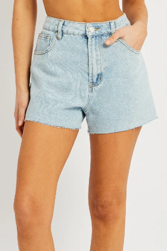 Fresh And Natural Denim Relaxed Short High Rise