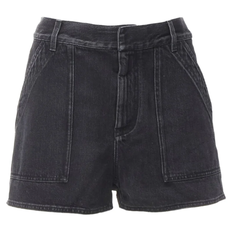 Celebrity Style Christian Dior washed cotton denim cargo pocket shorts