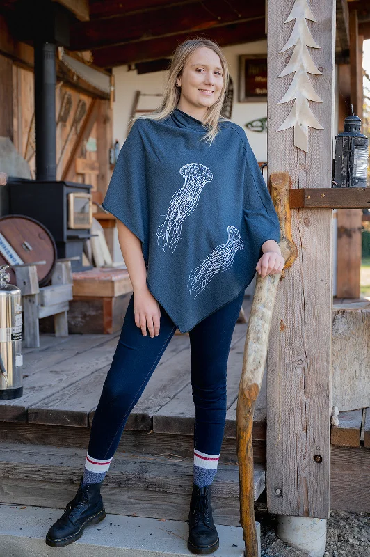 Sports Express Heather Lake Poncho with Jellyfish Print