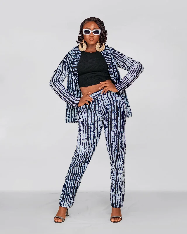 Goddess Outfit GIlia Ankara High waisted Trouser | Black and White African Print