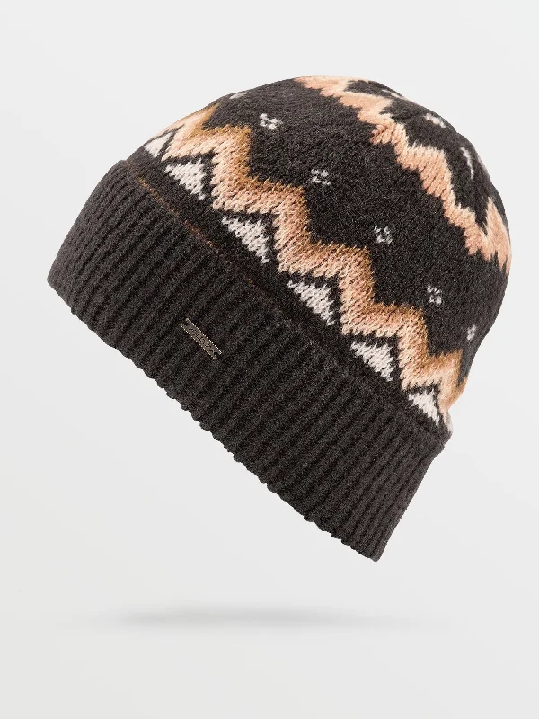 European Plan Not Fairisle Beanie - Vintage Black