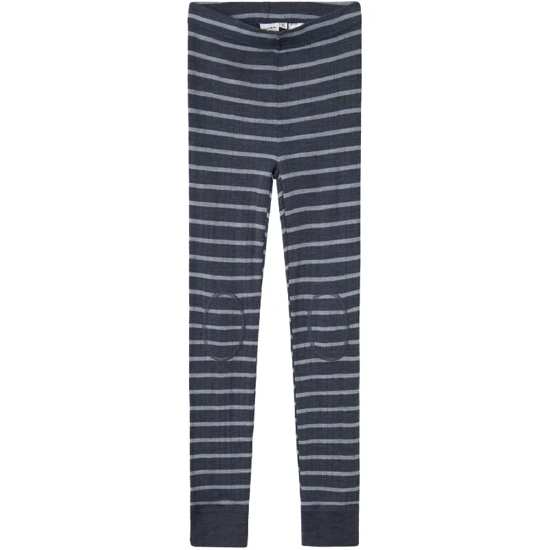 Modern Chic Name It Ombre Blue Wang Wool Needle Long Johns Stripe