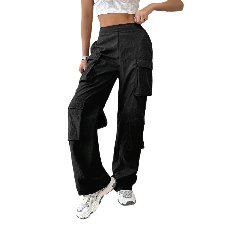 Versatile Items Women's Fashion Casual Solid Color Sweatpants Trousers