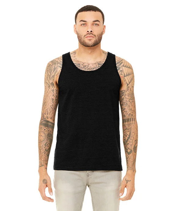 Minimal Comfort 3480CVC - Bella + Canvas Unisex Heather CVC Tank Top | Black Heather