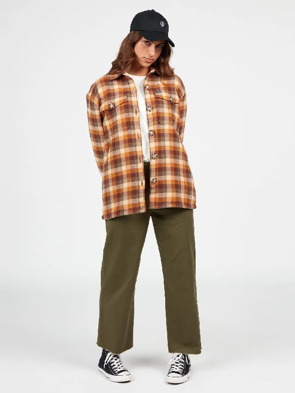 Fashionable Ease Polar Boobear Long Sleeve Top - Bronze