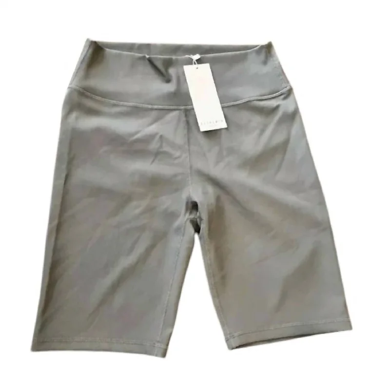 Exquisite Fabrics Women's Rib Bike Short In Graphite
