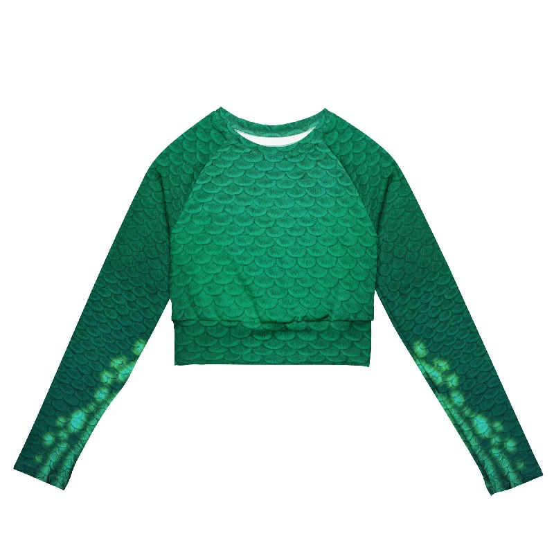 High-end Design Humphead Wrasse Recycled Cropped Rash Guard