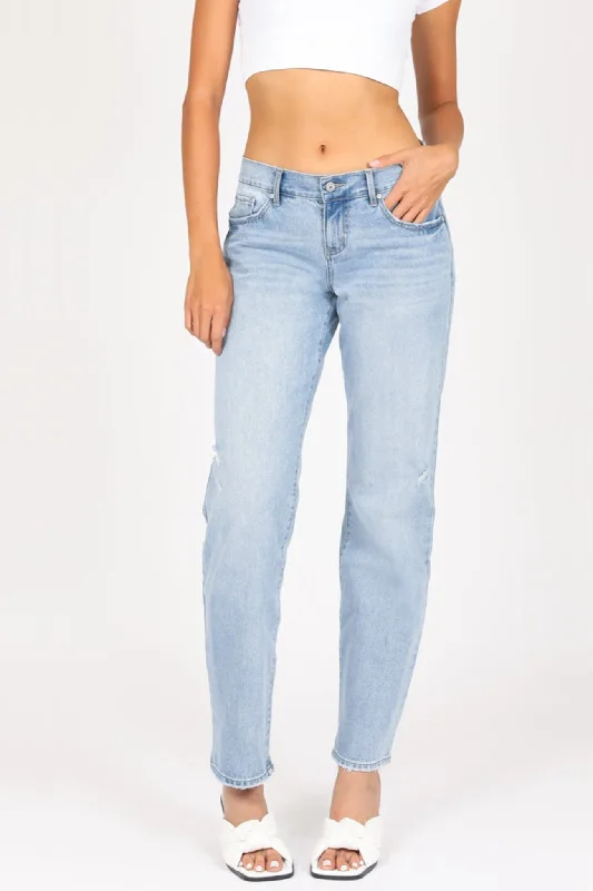 Loose Fit Vintage Reunion Low Rise Baggy Jeans - Nostalgic Light