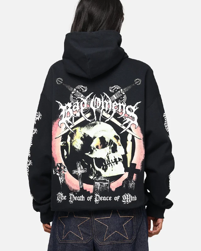 Fashion Must-have Bad Omens Skull Grave Hoodie Black