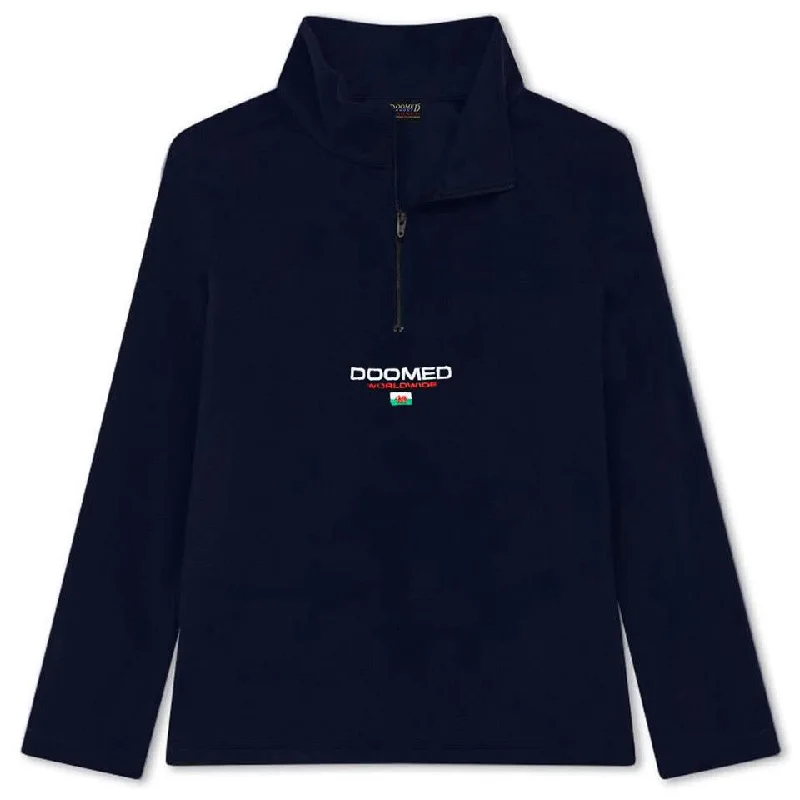 Hooded design Doomed Dolo Fleece - Navy