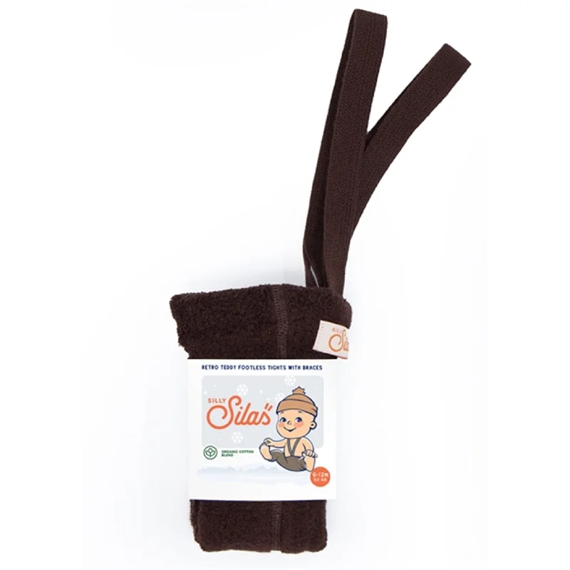 Affordable selection Silly Silas Teddy Warmy Footles Tights Chocolate Brown