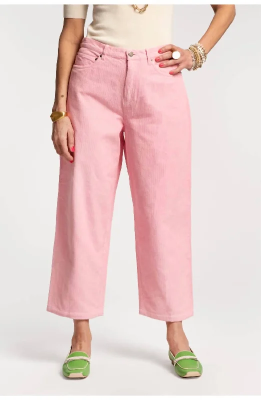 Soft Layers Jane Corduroy Pant In Pink