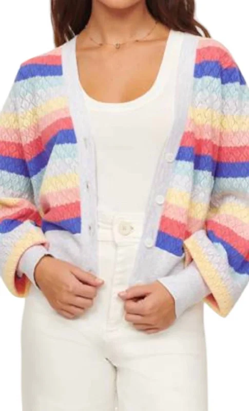 Wearable At Home Or Out Sofia Dove Cardigan In Multi