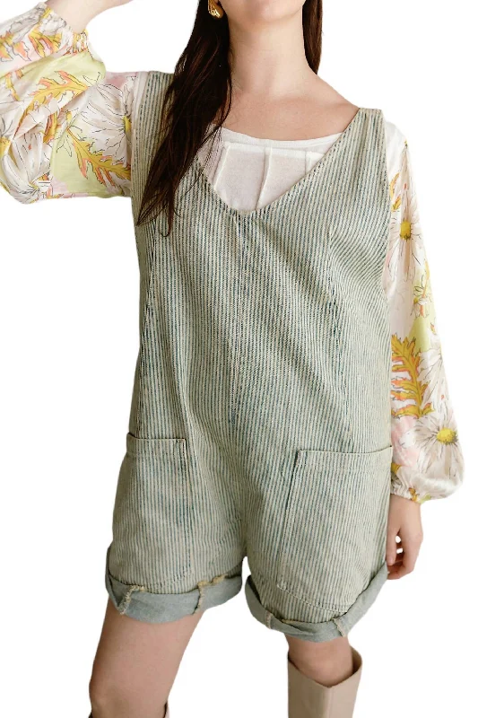 Street Sports Style High Roller Railroad Shortall In Pillow Talk Stripe