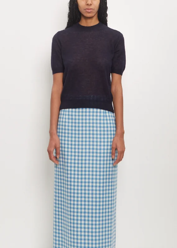 Effortless Elegance Kid Mohair Sheer Knit Tee