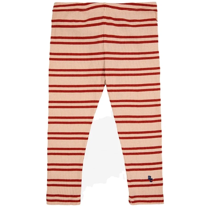 Cozy Chic Bobo Choses Baby Red Stripes Leggings Offwhite
