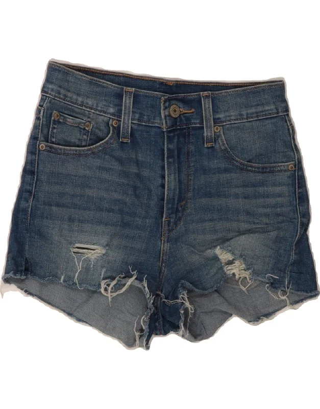 Fashionable Items LEVI'S Womens Denim Shorts W24 XS Blue Cotton