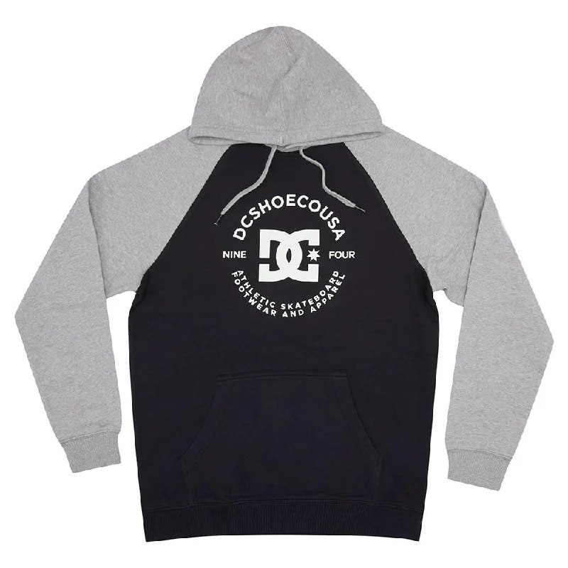 Elegant And Noble DC Star Pilot Raglan Hoodie - Black/Grey Heather