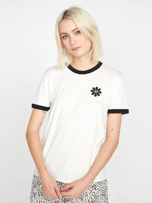 Relaxed Dresses Truly Ringer Short Sleeve Tee - Star White