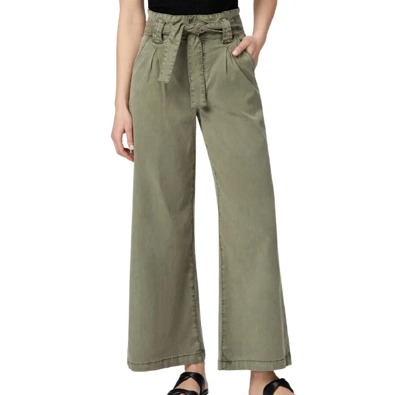 Personality Publicity Harper Wide Leg Pants In Vintage Ivy Green