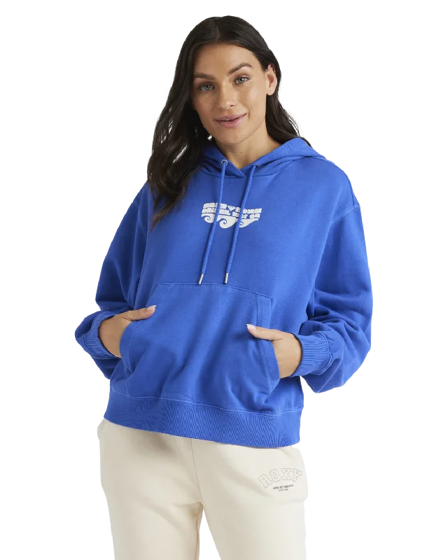 Printed pattern First Day Hoodie in Dazzling Blue