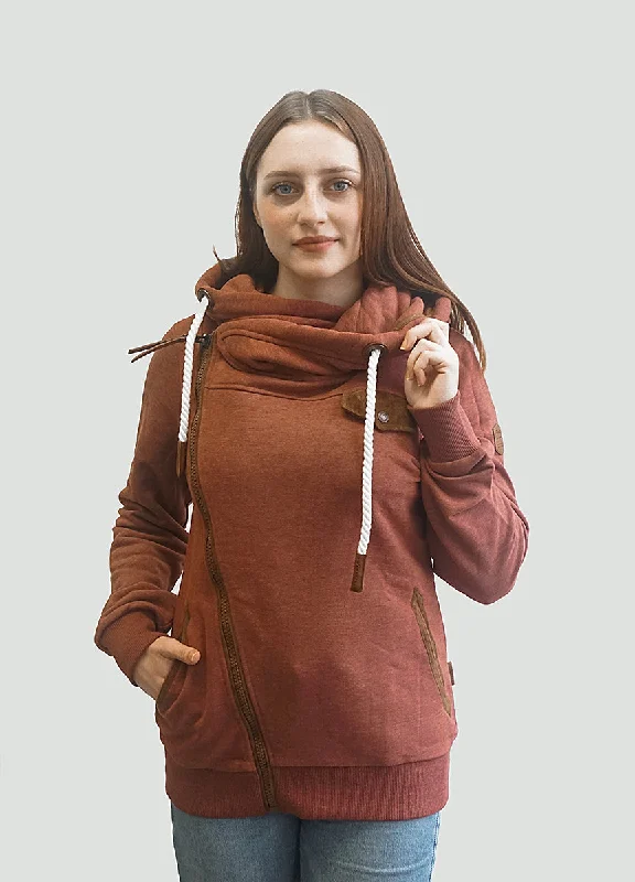 Literary Style Bailey Cocoa Zip Hoodie