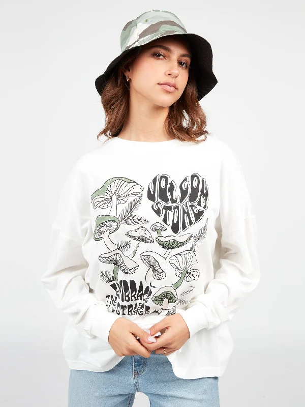 Trendy Comfort Werking Doubles Long Sleeve Tee - Star White