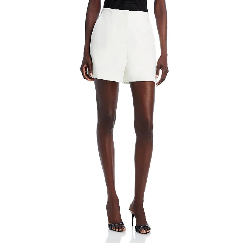 Wandering freely Womens Elastic Faux Pockets Casual Shorts