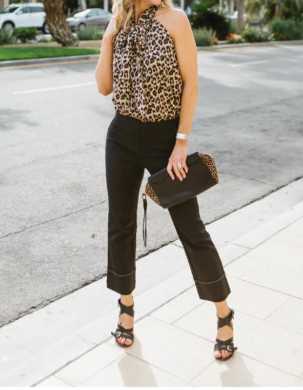 Soft Clothing Baxter Cropped Straight-Leg Trouser In Black