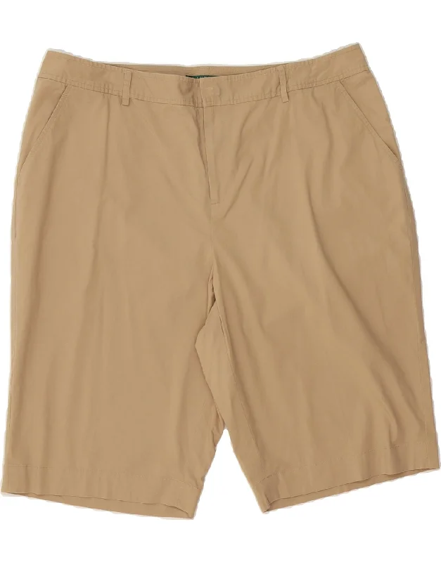 Fashion Classic RALPH LAUREN Womens Chino Shorts US 16 2XL W38 Beige Cotton