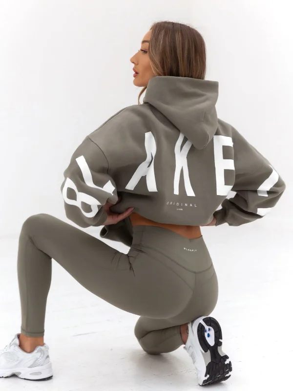 Elegant Comfort Isabel Oversized Hoodie - Safari Green
