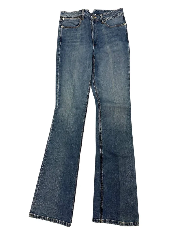 Street Letter Style Women's Micro Flare Jean In Blue