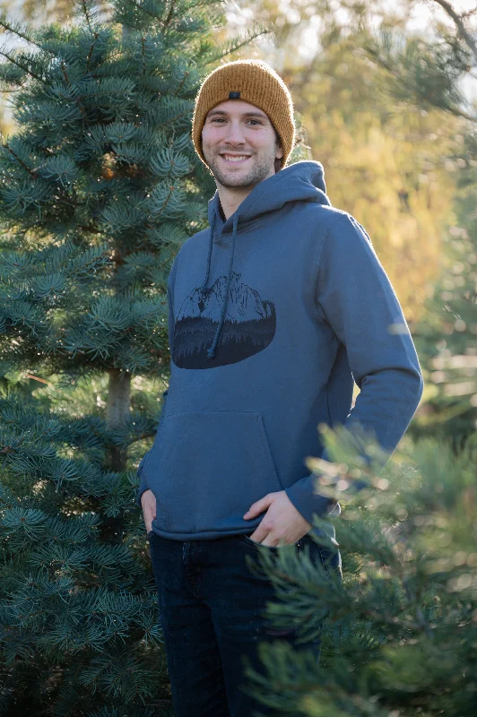 Stylish Ease FLOATING ISLAND - Unisex Organic Cotton Hoodie Slate Blue