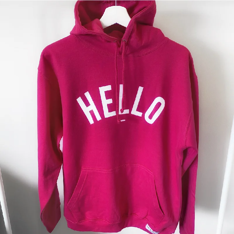 Fresh And Elegant Pink Punch Hello Hoodie