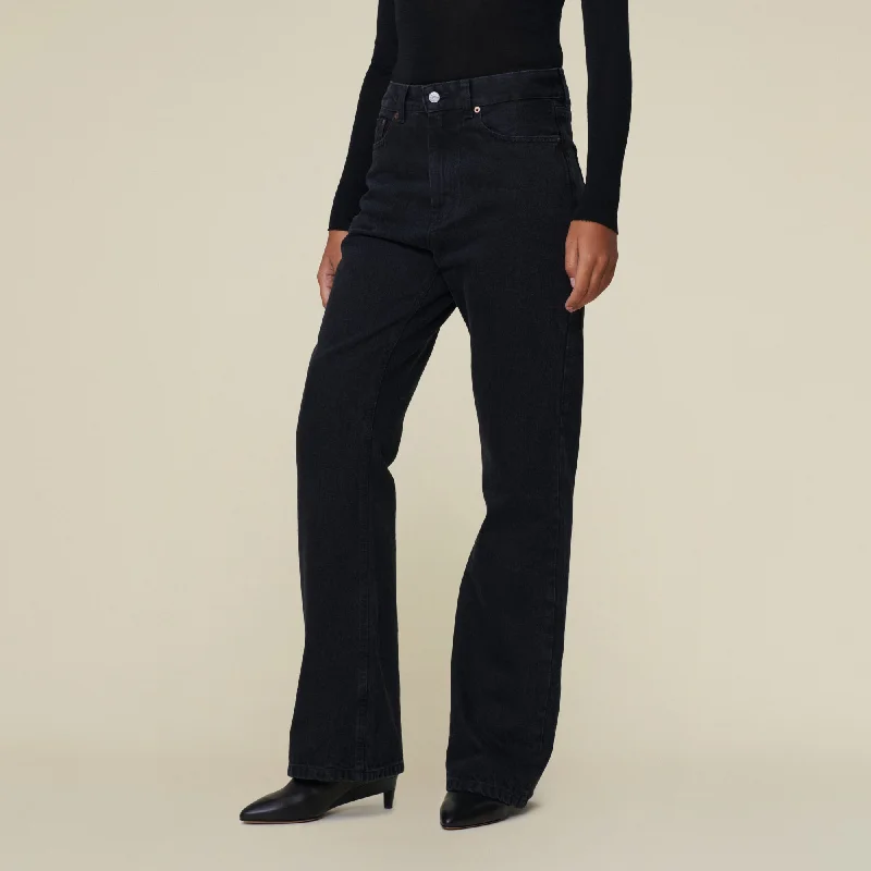 Street Fashion Ninette Main Black - High Rise Flare