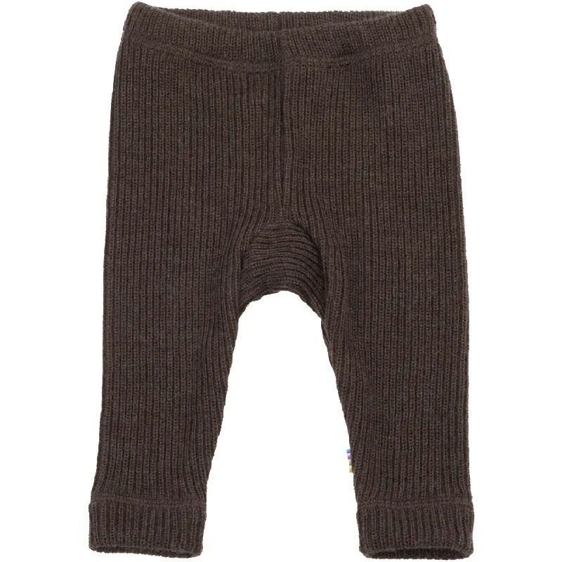 New Design Joha Wool Dark Brown Leggings