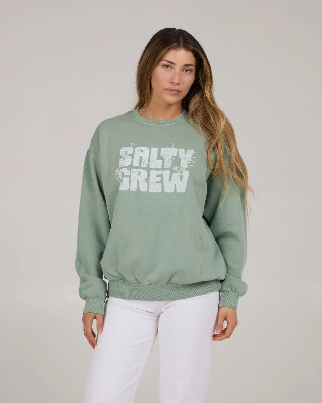 Youthful Vitality Sea Life Crew Fleece - Sage