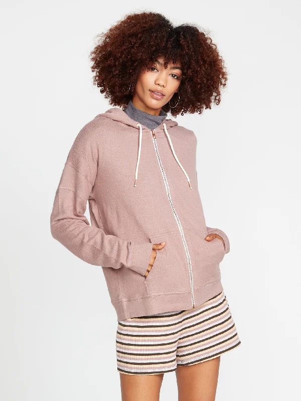 Urban Comfort Lived In Lounge Zip Fleece - Raisin