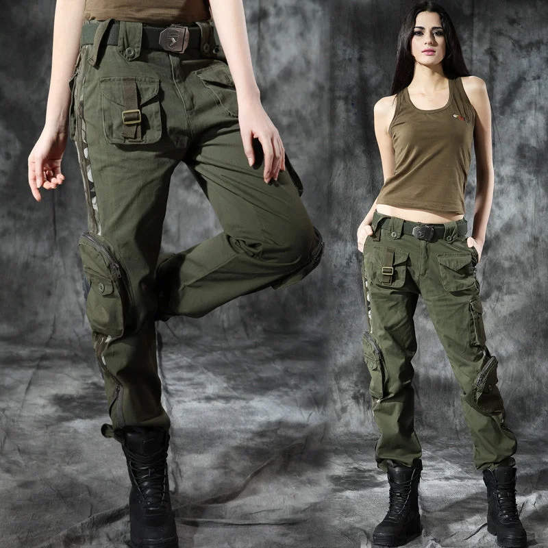Outdoor Trend Women's Casual Straight Leg High Waisted Loose Fitting Workwear Pants