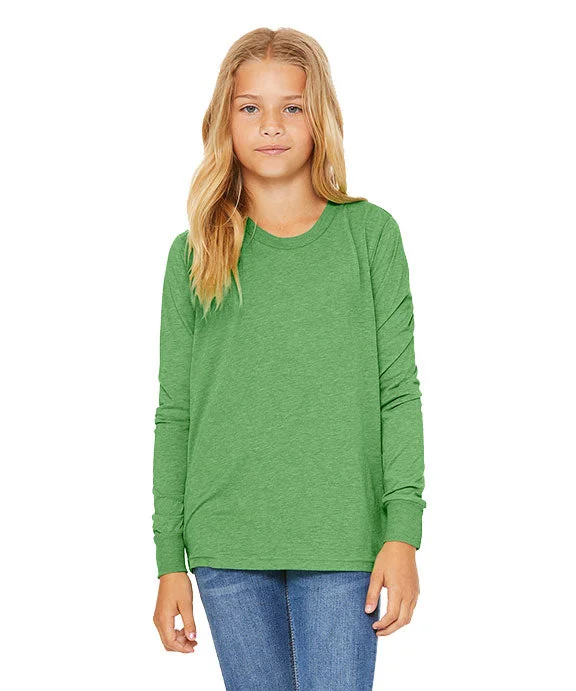Energy Plan 3513Y - Bella + Canvas Youth Triblend Long-Sleeve T-Shirt | Green