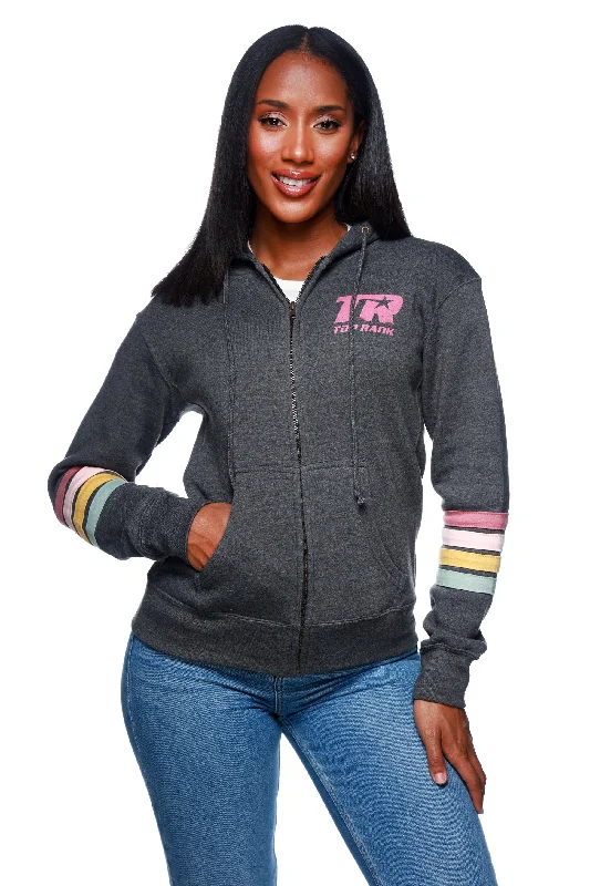 Warm Atmosphere Full Zip Top Rank Women's Hoodie