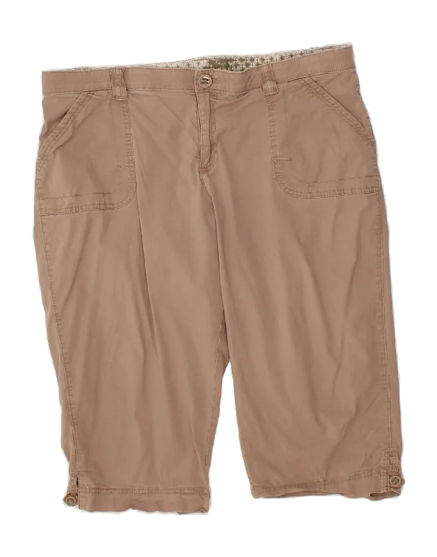 Fashion Pioneer LEE Womens Chino Shorts US 18 2XL W38 Beige Cotton