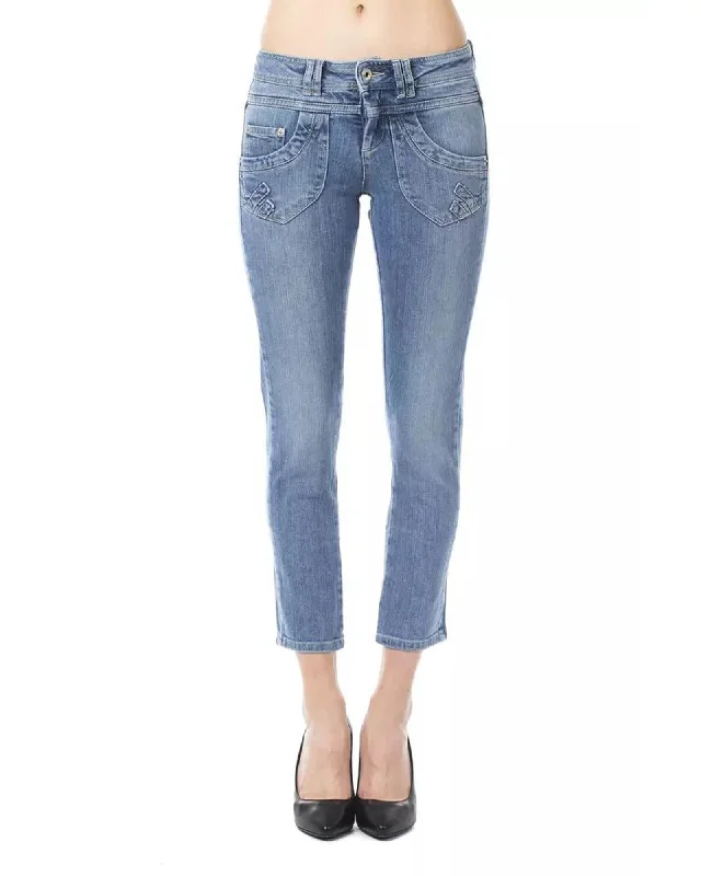 Timeless Comfort Ungaro Fever Women's Light Blue Cotton Jeans & Pant - W30 US