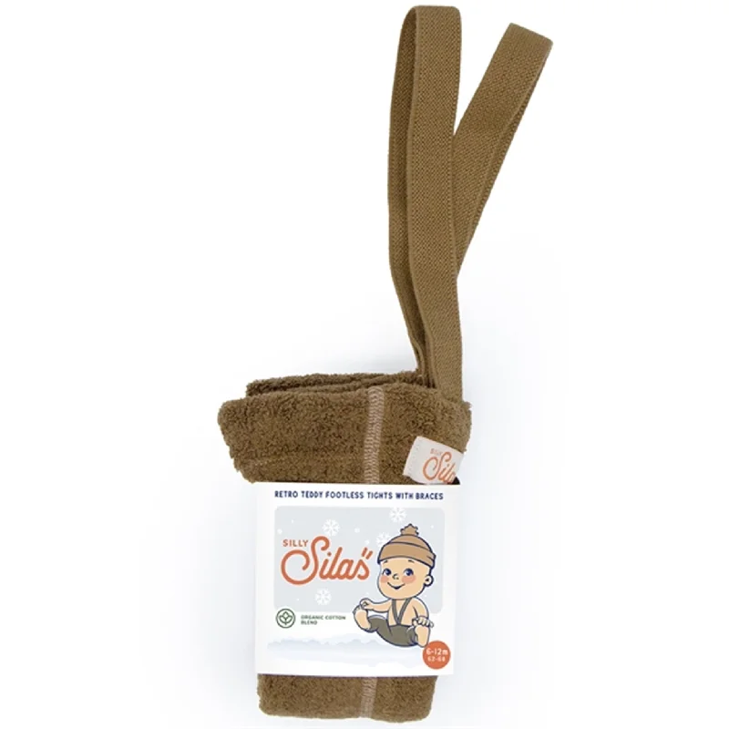 Celebrity Style Silly Silas Teddy Warmy Footles Tights Acorn Brown