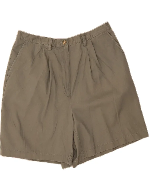 Soft Comfort EDDIE BAUER Womens Pegged Chino Shorts US 18 2XL W38 Khaki Cotton