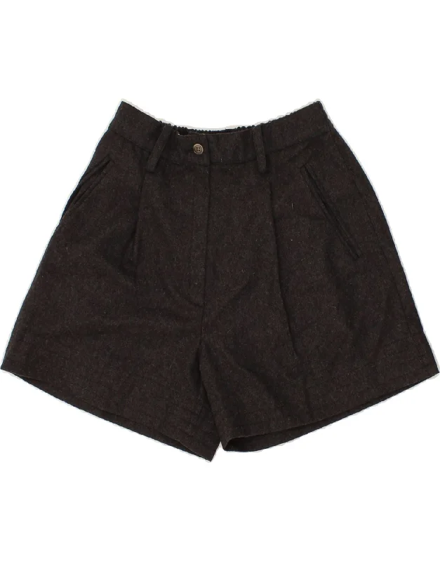 Innovative Design AVANT Womens High Waist Pegged Casual Shorts W26 Small Grey Wool